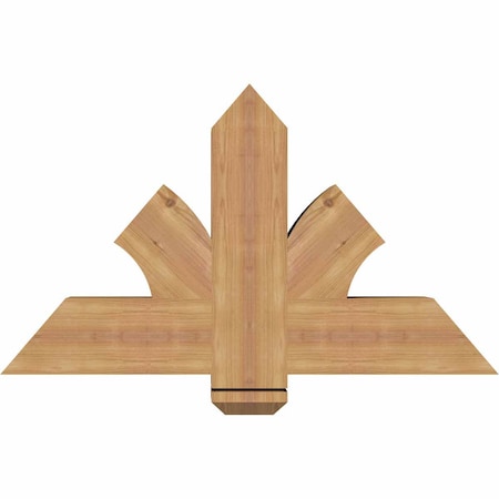 Ekena Millwork Redmond Smooth Timber Gable Bracket, Western Red Cedar, 36"W x 21"H x 5 1/2"D x 5 1/2"F, 14/12 Pitch GBW036X21X0606RED00SWR